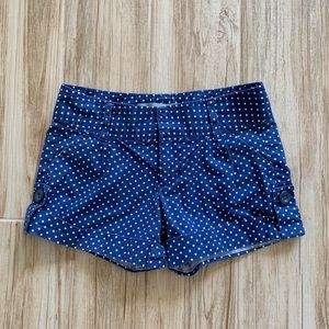Navy & white polka dot shorts EUC